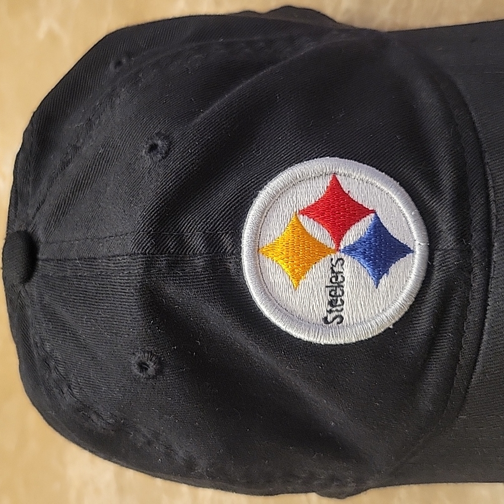 Team Apparel Pittsburgh Steelers NFL Black Baseball Cap, S/M or 7-1/4" - Picture 4 of 13